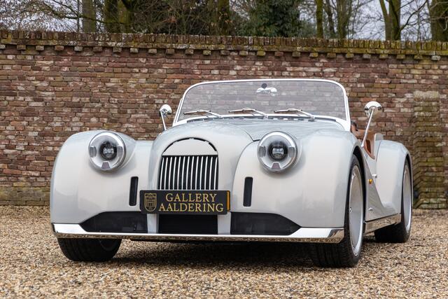 Morgan Midsummer "Limited collector's item" One of the fifty built by Morgan with Pininfarina's design input,Ordered with the high windscreen, Pininfarina's idea of a 'barchetta' style with influences from the 1930s and 1940s, Livery in "Grigio Cangiante" over Tan soft grain leather, The use of mat